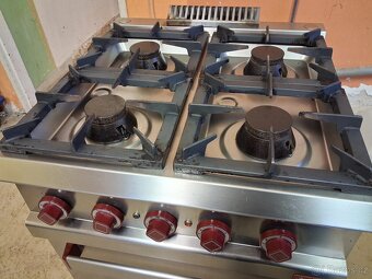 Gastro sporák Diamond, 4x plyn. hořák, elektrická pec 6x GN - 10