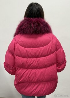 Dámská péřová bunda s pravou liščí kožešinou - 10