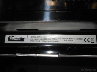 mikrovlnná trouba Baumatic s grilem BTM25.3SS 25 litrů - 10