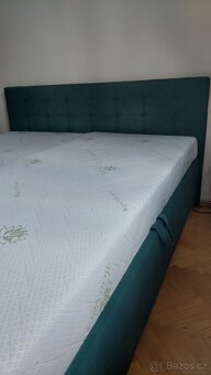 Manželská prodlouzena čalouněná postel - 10