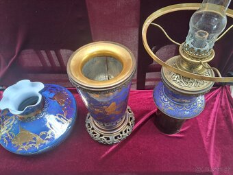 Petrolejová lampa - modrá - 10