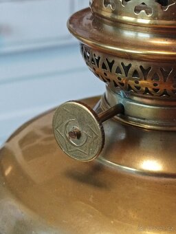 ART DECO STAROŽITNÁ FRANCOUZSKÁ MOSAZNÁ PETROLEJKA GAUDARD - 10