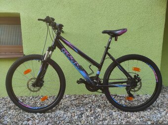 Značkové kolo Rock Machine 26"/18" (černá/fialová) - 10