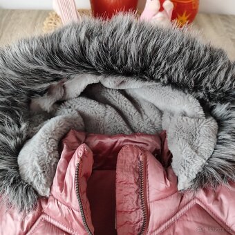 Nádherná zimní bunda, kabátek růžová F-F 152 - 158 - 10