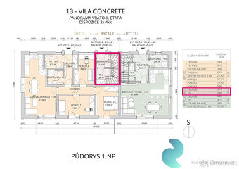 Prodej, byt 4+kk, 99 m², balkón 20,65 m², 2 parkovací stání, - 10