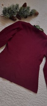 Elegantní bordó svetřík - NOVÝ - 10
