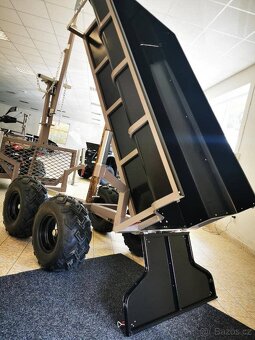 Vozík za čtyřkolku, barva černá - 10