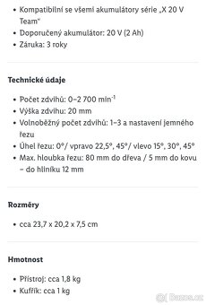Aku přímočará pila Parkside - 10