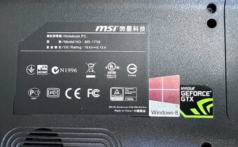MSI herný ntbk / i7-4710HQ / 8GB RAM / 128GB + 1TB / 17.3" - 10