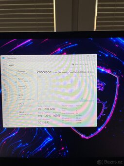 Herní Notebook MSI- I7-11800H-RTX-3060-6GB-16-RAM-512SSD-165 - 10