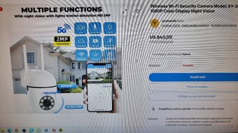 IP Wifi kamera, otočná - 10