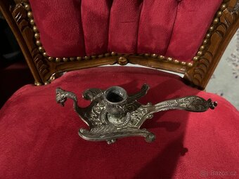 Mosazný svícen ve tvaru ptáka - 10