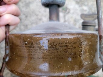 Starožitný švédský mosazný vařič stáří 70 let zn. Primus - 10