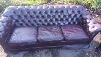 Kožená sedací souprava 3+2+1-CHESTERFIELD - 10