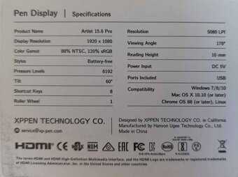 Graficky tablet XPPen Artist 15.6 Pro - 10