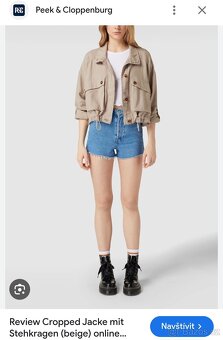 Review dámská lehká cropped bunda vel. Uni bavlna len - 10