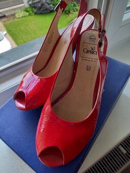 Červené sandály kožené 38,5 - 10