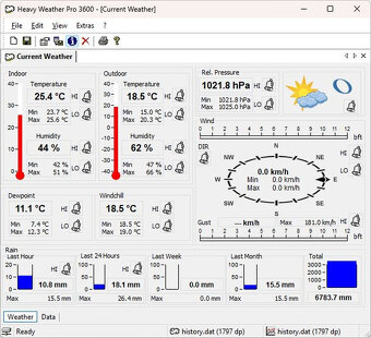 Meteostanice La Crosse WS3600, dvě konzole - 10