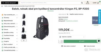 Kyslíkový koncentrátor KINGON P2 5L / 2kg - 10