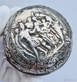 VZÁCNÉ PÁNSKÉ STŘÍBRNÉ BAROKNÍ ŠPINDLOVKY TRABET - LONDON - 10