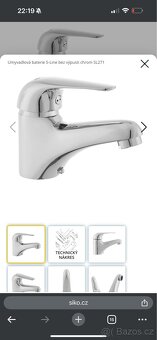 Umyvadlová baterie S-Line bez výpusti chrom SL271 - 10