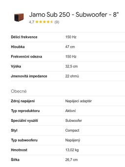 Prodám regálové repro JAMO E630 černé - 10