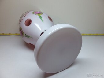 Přejímané sklo, krásný starožitný pohár-váza. - 10