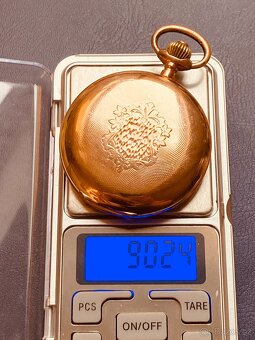 Zlaté 14-karátové kapesní hodinky Teutonia Glashütte - 10