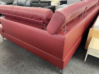 Sedací souprava tvaru U - rozkládací - kůže - zánovní - 10
