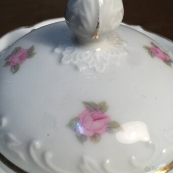 Konvice a cukřenka s kvítky Schlaggenvald Slavkov 1918 - 10