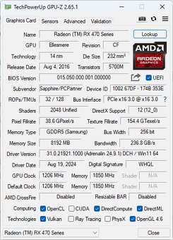 PC i7, 16GB RAM, SSD 256GB, RX470 8GB, Win 11 Pro - 10