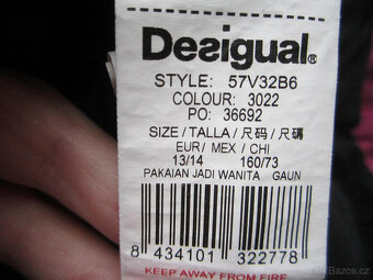 Šaty zn. Desigual, originál, vel. XS/S, 100% bavlna - 10