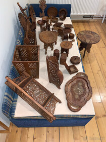 Indické dřevo dekorace 39ks_1980 - 1985 zachovalý stav - 10