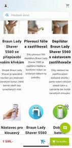 Damský holící strojek Braun Lady Shaver 5560 - 10