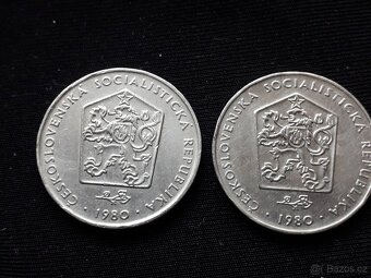 Mince 2 Kčs ČSSR+ČSFR - 10 ks + 5.haléř r.1967 ČSSR, 1 ks. - 10