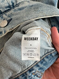 Pánská džínová bunda Weekday Single Jacket Spring Blue - S - 10