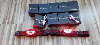 Čelová svítilna COB-LED+červené světlo,ultralehká,vodotěsná. - 10