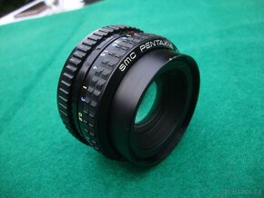 Objektiv SMC Pentax - A 1:2 50mm pěkný plně funkční clona - 10
