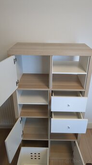 Policové díky IKEA KALLAX vz. bíle moř. dub s vložkami - 10