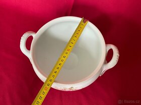 stará keramická mísa malovaná servírovací omáčník - 10