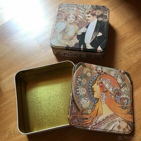 Plechová dóza - Fortum & Mason - Karel III. - Mucha - Lindt - 10