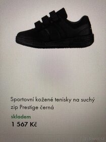 Kožené tenisky na suchý zip vel. 41 Prestige černé - 10