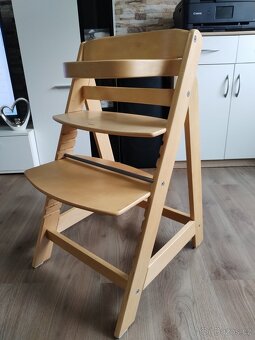 Celodřevěná polohovatelná jídelní židle pro dítě - 10