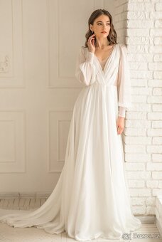 Luxusní nenošené svatební šaty, Marie, velikost (XL-2XL) - 10
