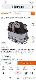Cyklobrašna , košík na kolo ZOOFARI - 10