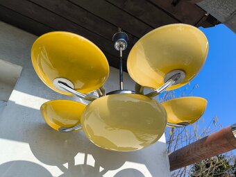 Funkcionalistický Art Deco chromový lustr - 10