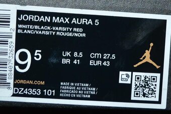 Kožené tenisky zn. Nike Jordan Max Aura 5 vel. 43 - 10