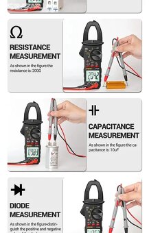 Klešťový multimetr ANENG ST 180. Nový - 10
