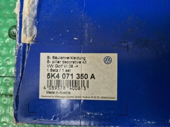 dekorační polep B sloupků dveří carbon design VW Golf VI od - 10