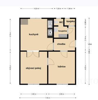 Prodej, byt 2+1, 57,6 m2, Mohelnici u Šumperka, ul. Staškova - 10